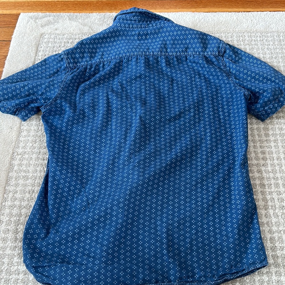 Faherty Blue Patterned Casual Button Down Shirt - image 4